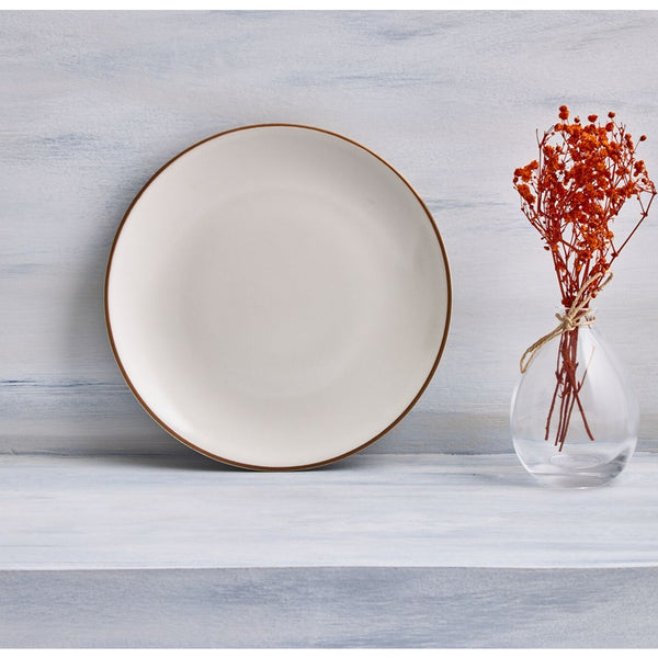 Mason Cash Classic Cream Round Dinner Plate | 26cm, Warm-Toned Rim