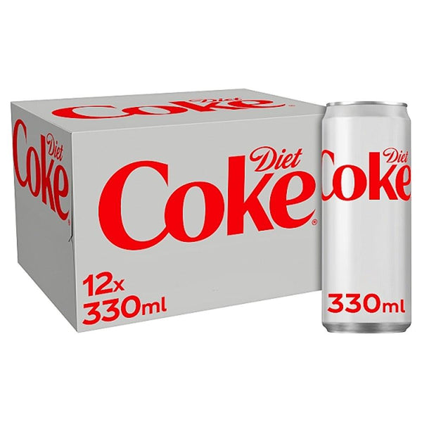 Diet Coke Can 12pk - Refreshing Low-Calorie Cola, 330ml Cans
