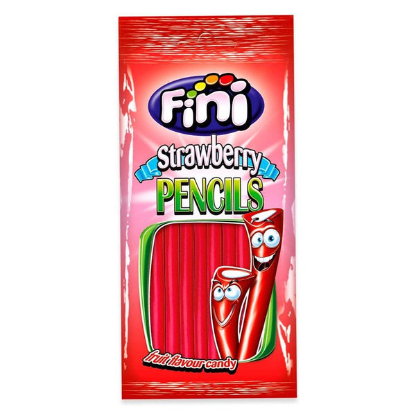 Fini Strawberry Pencils: Chewy, Fruity Candy Sticks in Fun Packaging