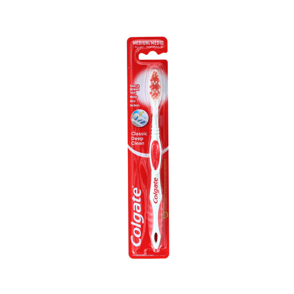 Colgate Classic Clean Toothbrush | Medium Bristles, Slim Tapered Head