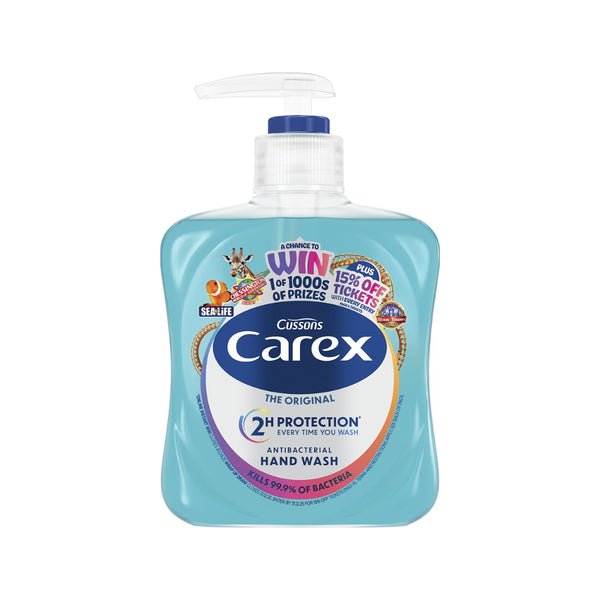 Carex Original Antibacterial Hand Wash | Kills 99.9% of Bacteria, Pump Dispenser