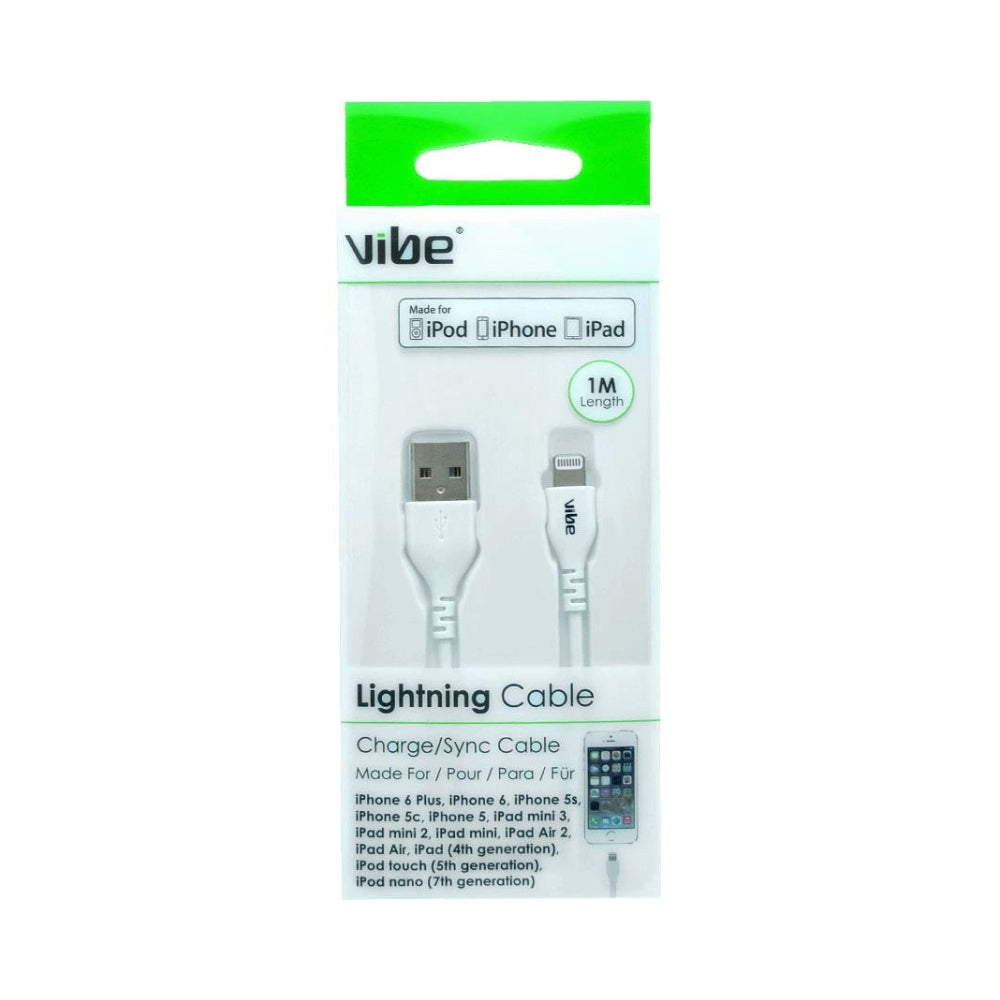 Vibe 1 Metre Lighting USB Data Cable