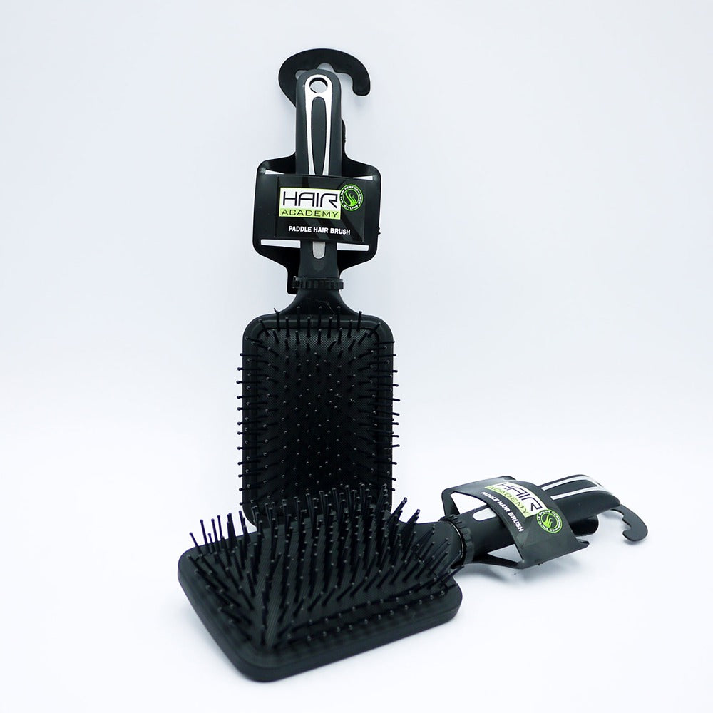 Hair Academy Paddle Brush | Black, Anti-Static, All Hair Types