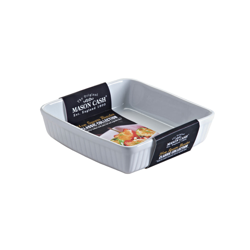 Mason Cash Classic Ceramic Square Oven Dish | Light Grey, 24cm
