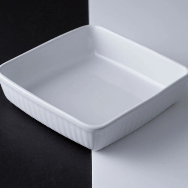 Mason Cash Classic Ceramic Square Oven Dish | Light Grey, 24cm
