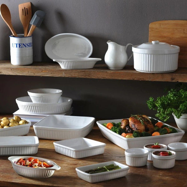 Mason Cash Classic Ceramic Square Oven Dish | Light Grey, 24cm