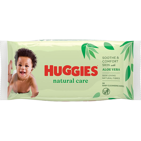 Huggies Natural Care Baby Wipes | Aloe Vera | 56 Pack