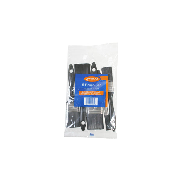 5 Piece Assorted Paint Brush Set | 12 mm to 50 mm, All Paints