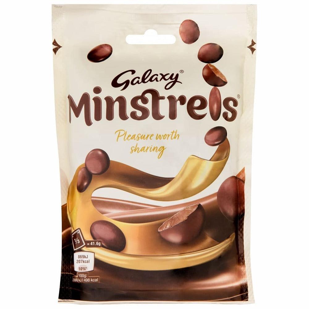 Galaxy Minstrels Pouch: Smooth Milk Chocolate with Crispy Shell