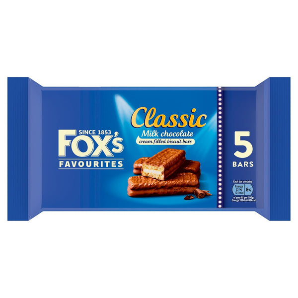 Fox's Classic Milk Chocolate Biscuit Bars | 5 Pack
