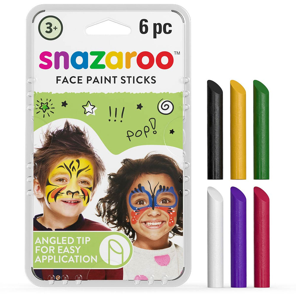 Snazaroo Rainbow Face Painting Sticks | Pack of 6