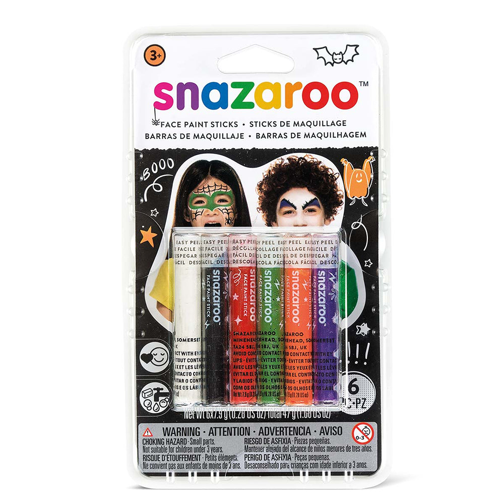Snazaroo Halloween Face Painting Sticks | Pack of 6