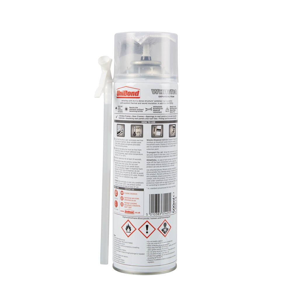 UniBond White Teq Expanding Foam - 500ml