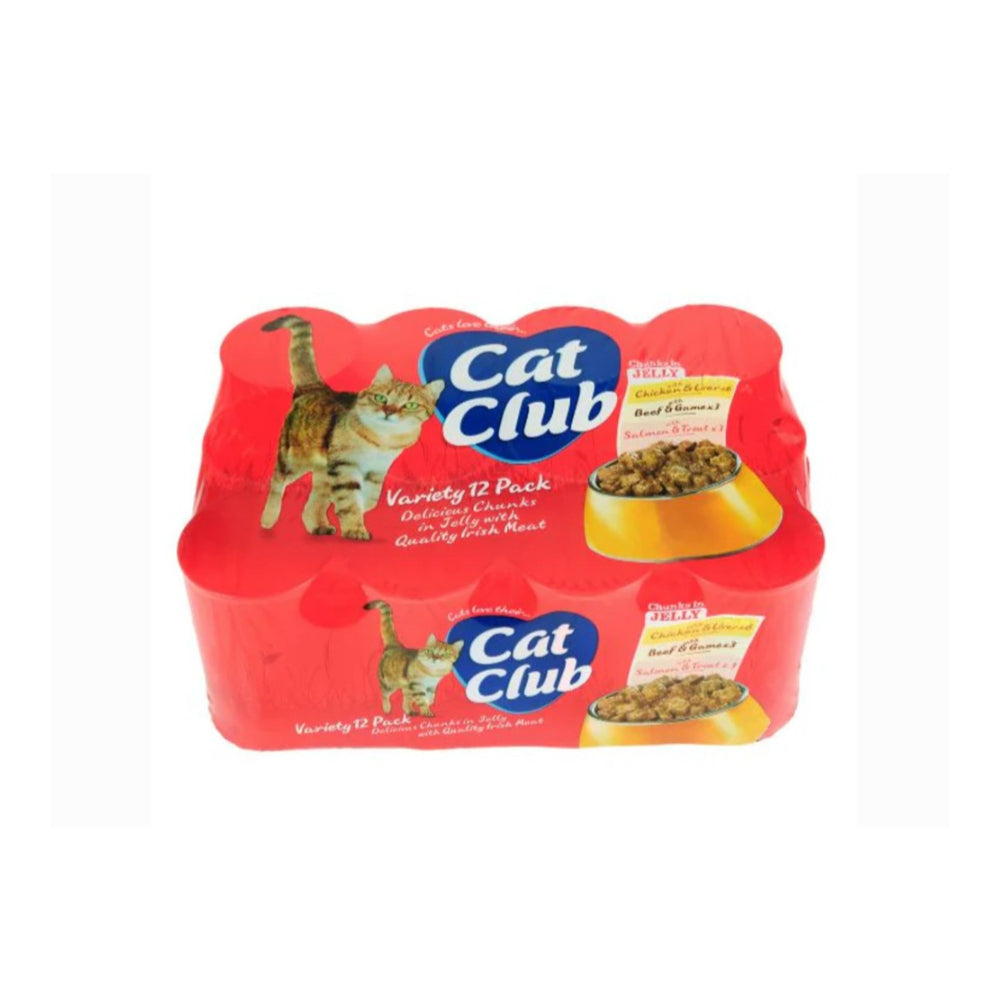 Cat Club Variety in Jelly Cat Food | Pack of 12, Assorted Flavours