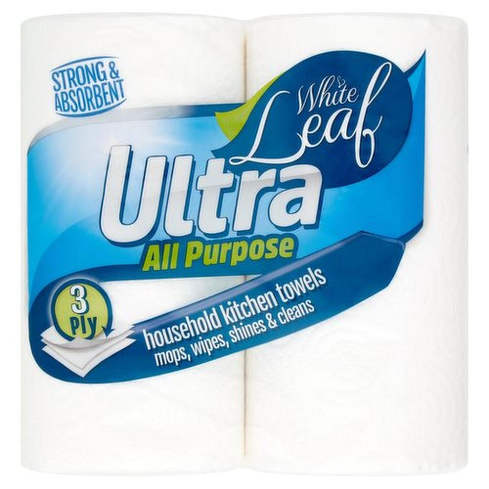 White Leaf Ultra All Purpose Kitchen Towels | Pack of 2
