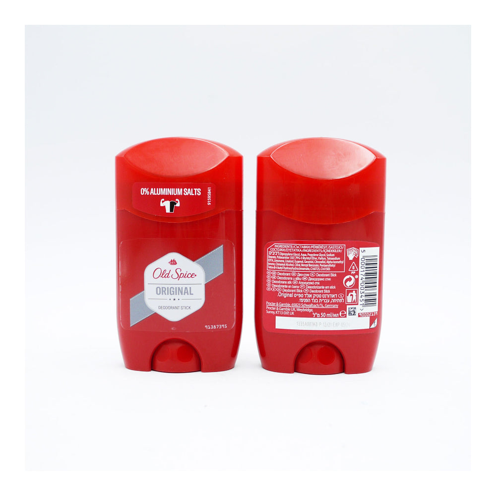 Old Spice Original Aluminium-Free Deodorant Stick | 50ml, Classic Scent