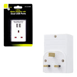 Benross 1 Way Mains Adaptor With Dual USB Ports