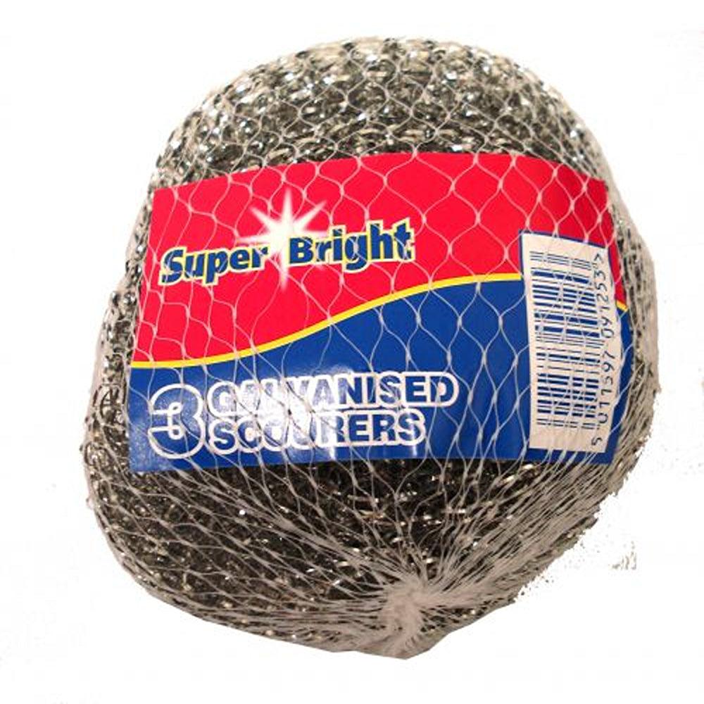 Super Bright Galvanised Scourers | Pack of 3 - Choice Stores
