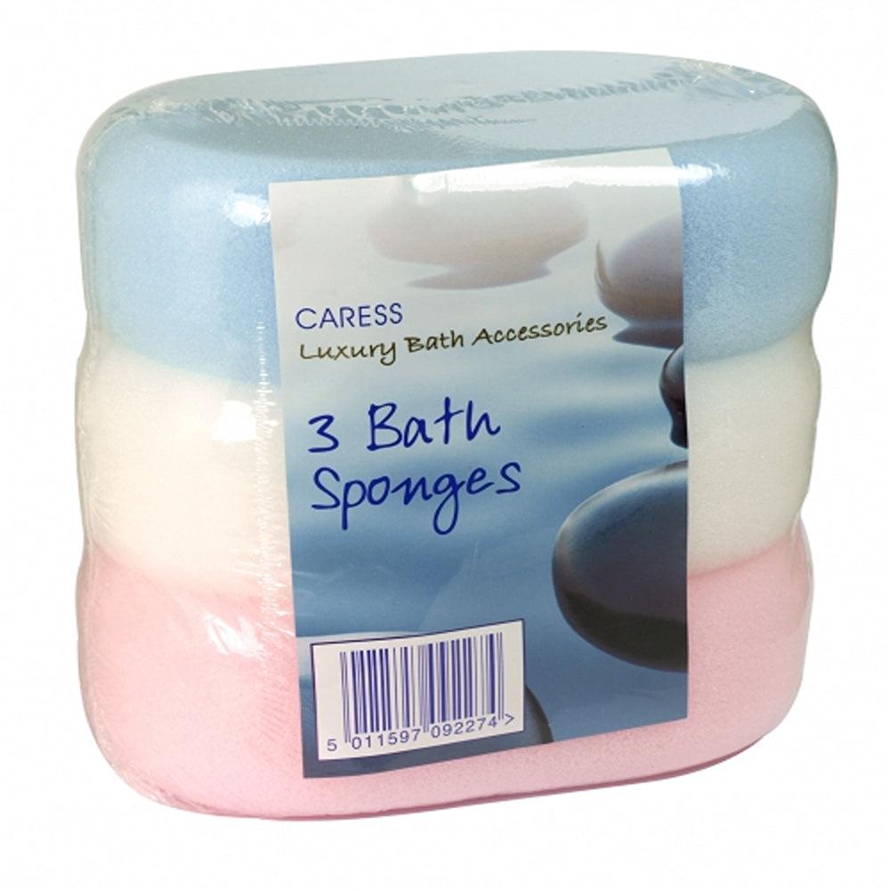 Caress Luxury Bath Sponges | Pack of 3