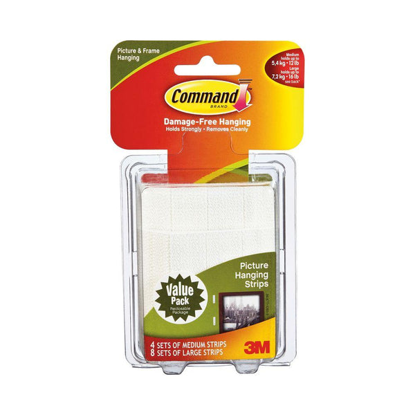 Command Medium & Large Picture Hanging Strips | Supports up to 7.2 kg