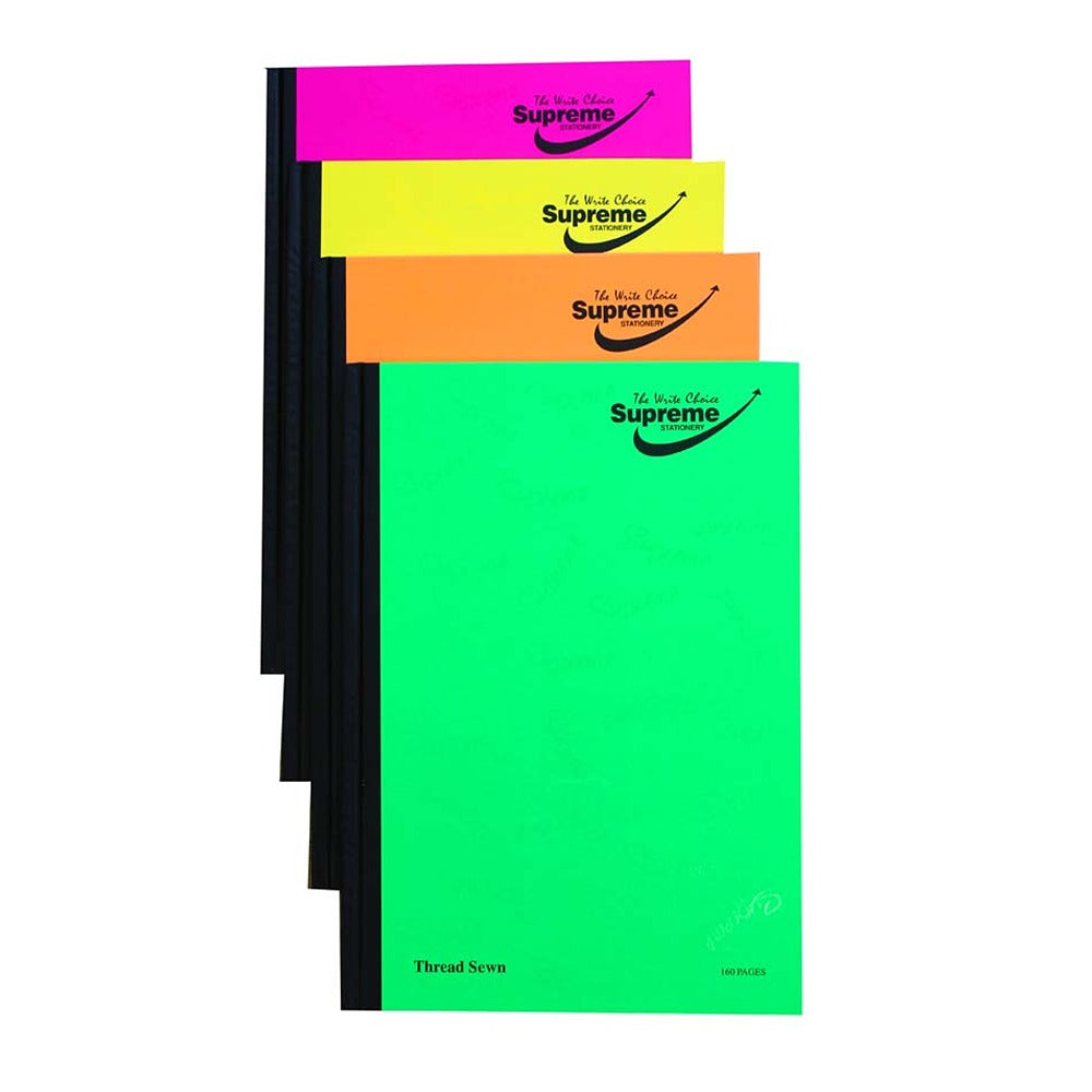 Supreme Hardback Neon A4 Notebook | 160 Pages | Thread Sewn