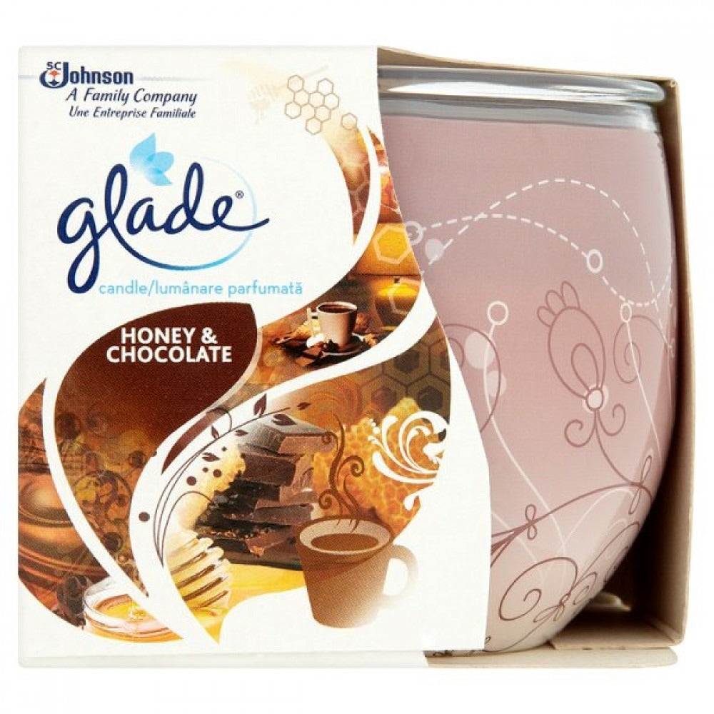 Glade Candle Honey & Chocolate | Sweet Scented Ambiance
