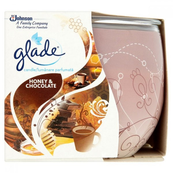 Glade Candle Honey & Chocolate | Sweet Scented Ambiance