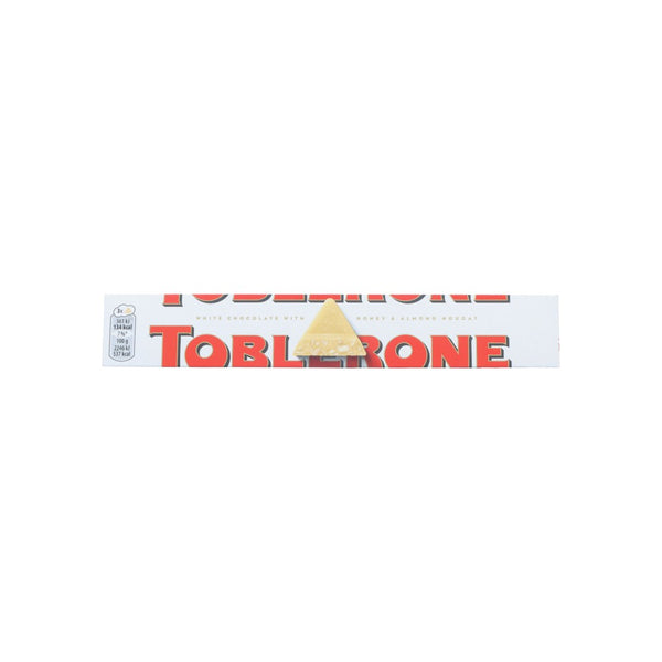 Toblerone White Chocolate Bar with Almond Nougat | 360g, Triangular Pieces