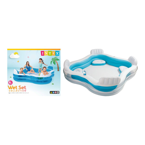 Intex Family Inflatable Swimming Pool with Seats | 229 x 229 x 66cm