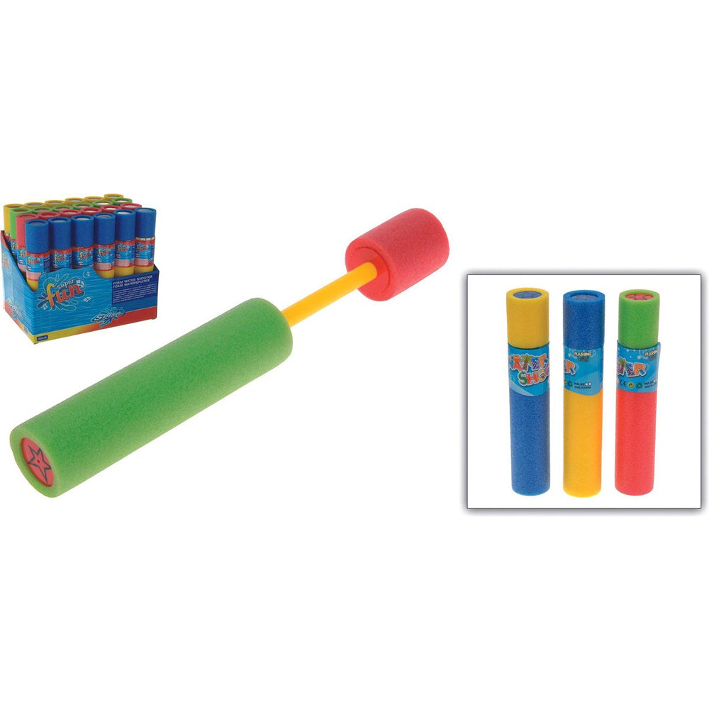 Summer Fun Soft Foam Water Shooter | 26cm, Bright Assorted Colours