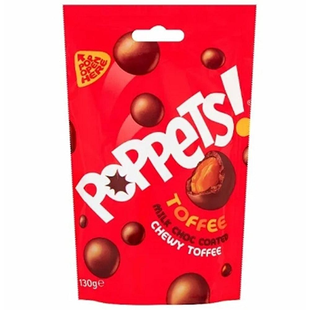 Poppets Toffee Pouch: Milk Chocolate & Chewy Toffee Delight