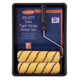 Lynwood 9in Tiger Paint Roller Kit with 2 Sleeves | Lint Free, Tray