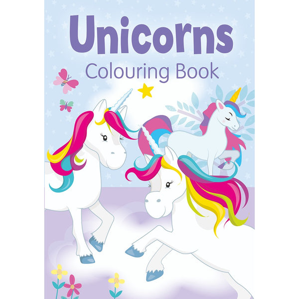 Unicorns Unicorn Colouring Book Purple | Bold Line Art, Large Shapes