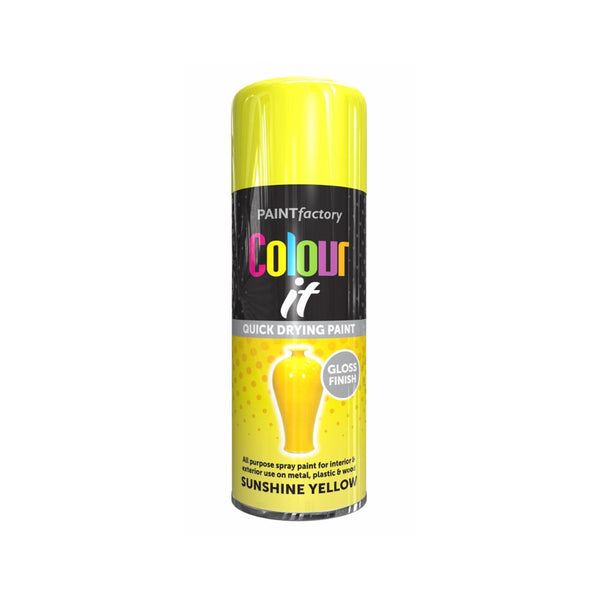 Paint Factory Colour It Sunshine Yellow Spray Paint | Gloss, 400ml