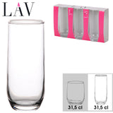 LAV Sude Hi Ball Glass Set | Durable, 31.5 cl Capacity | Pack of 3
