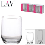 LAV Sude Tumbler Glass Set | High-Quality, 31.5cl Capacity | Pack of 3