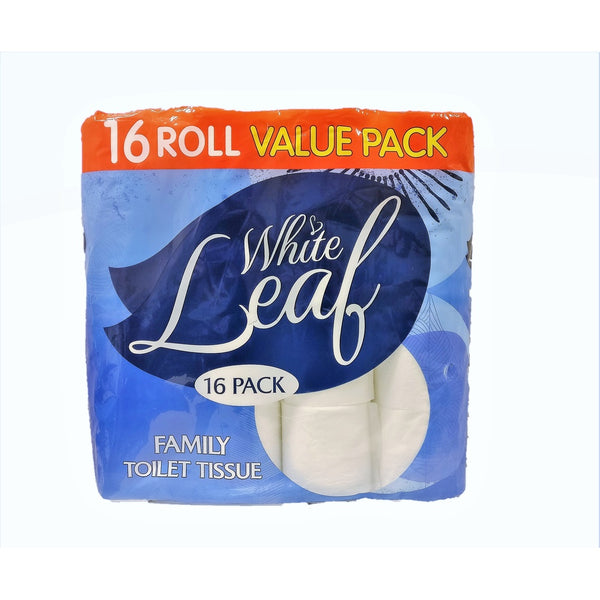 White Leaf Family 16pk Toilet Roll