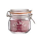 Kilner Clip Top Round Glass Storage Jar | 0.5L, Clear, Airtight Seal