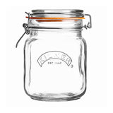 Kilner Clip Top Square Glass Storage Jar | Airtight, 1 Litre
