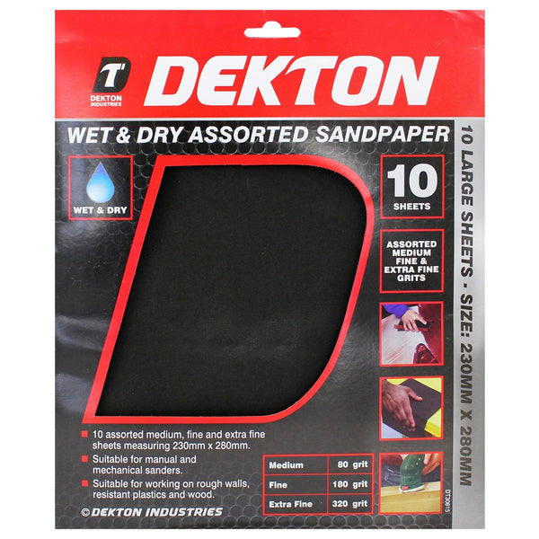 Dekton Assorted Wet And Dry Sandpaper
