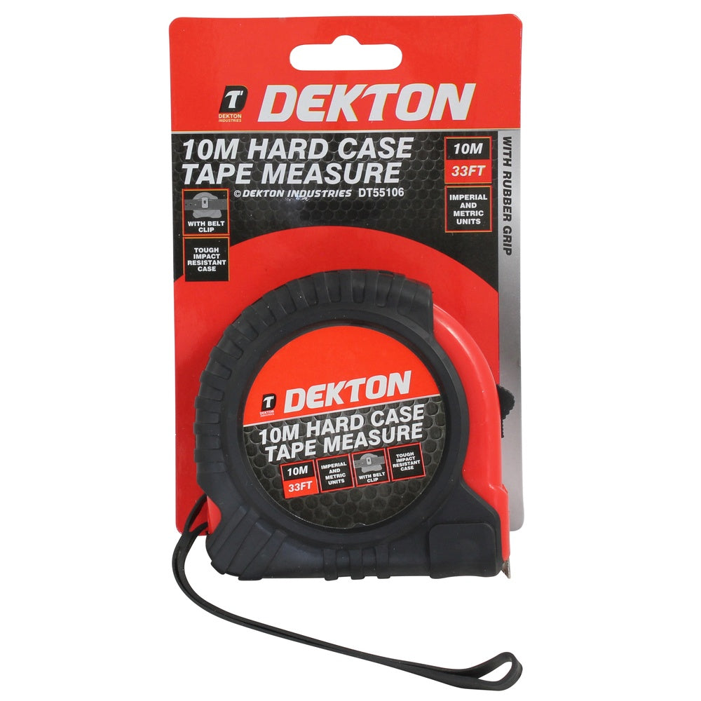 Dekton Hard Case Measure Tape - 10m