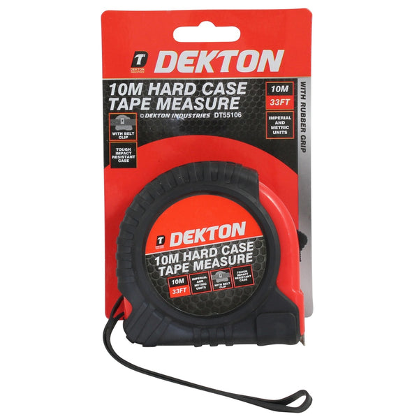 Dekton Hard Case Measure Tape - 10m