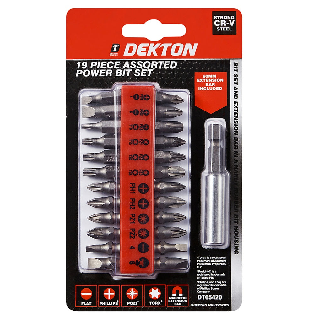 Dekton Power Bit Set - 19 Piece Assorted