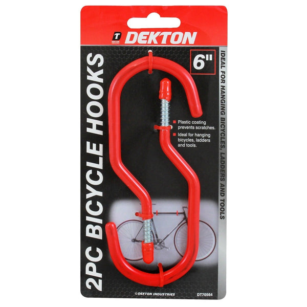Dekton Bicycle Hooks - 8mm x 150mm - 2 Pack