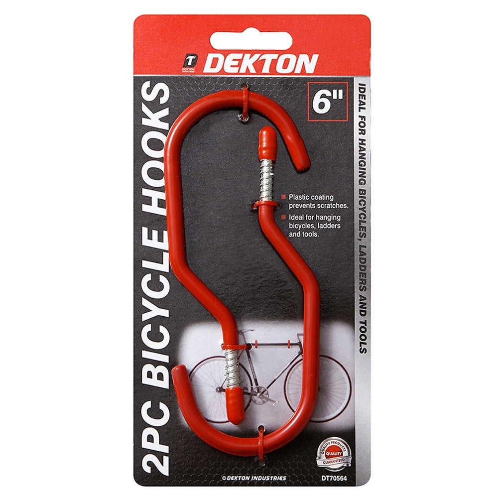 Dekton Bicycle Hooks - 8mm x 150mm - 2 Pack