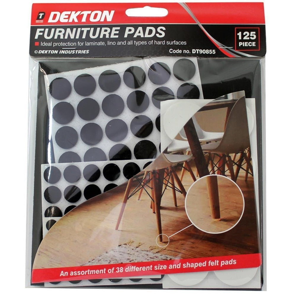 Dekton Furniture Pads - 125 Piece Assortment