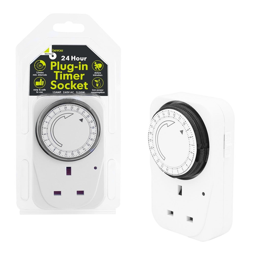 Benross 24-Hour Plug-In Timer Socket Large