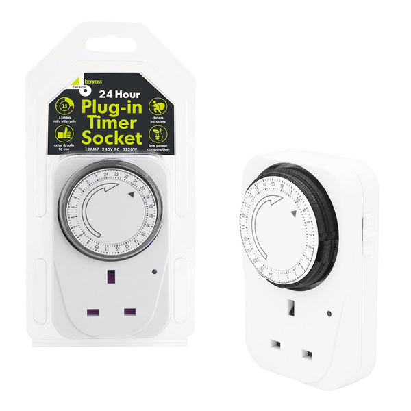Benross 24-Hour Plug-In Timer Socket Large