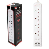 Benross 4 Way Extension Lead with USB Ports | 2m 