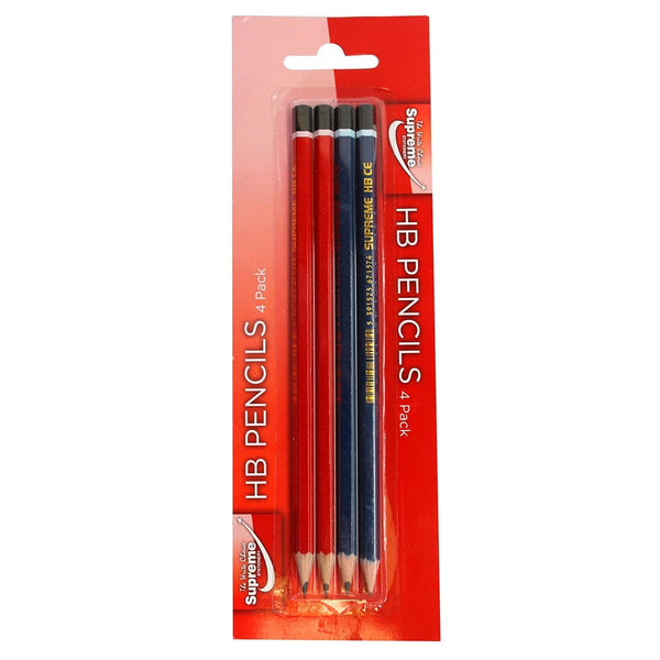 Supreme Two-Tone HB Pencils | Pack of 4 | Red and Blue